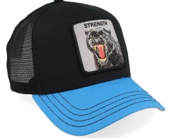 The Strength Panther Black/Blue A-Frame Trucker - Goorin Bros.