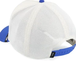 The Suede Horse Micro Suede Cream/Blue A-Frame Trucker - Goorin Bros.