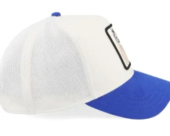 The Suede Horse Micro Suede Cream/Blue A-Frame Trucker - Goorin Bros.