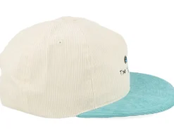 The 19th Hole Golf Logo White/Teal Snapback - Pins & Stripes