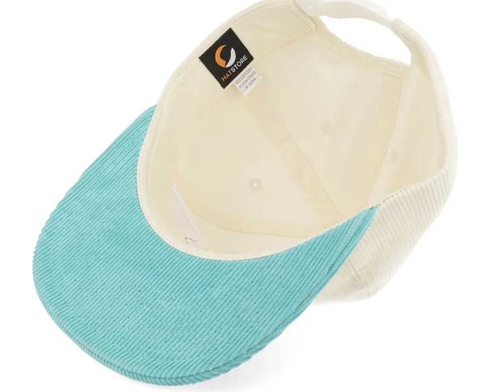 The 19th Hole Golf Logo White/Teal Snapback - Pins & Stripes
