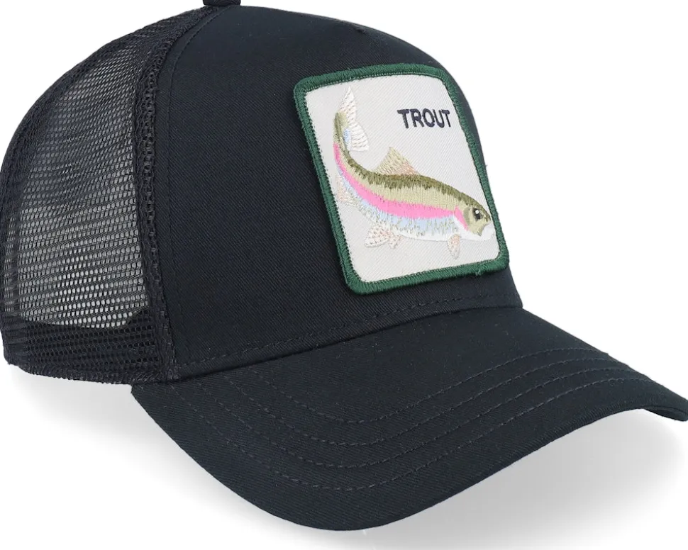 The Trout Fish Global Core Black A-Frame Trucker - Goorin Bros.