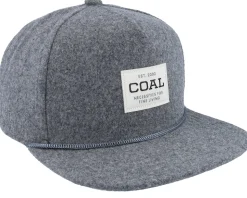 The Uniform Cap Charcoal Flannel Snapback - Coal