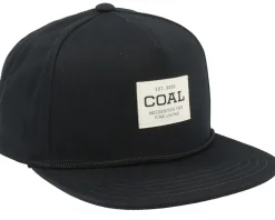 The Uniform Mid Crown Black Snapback - Coal