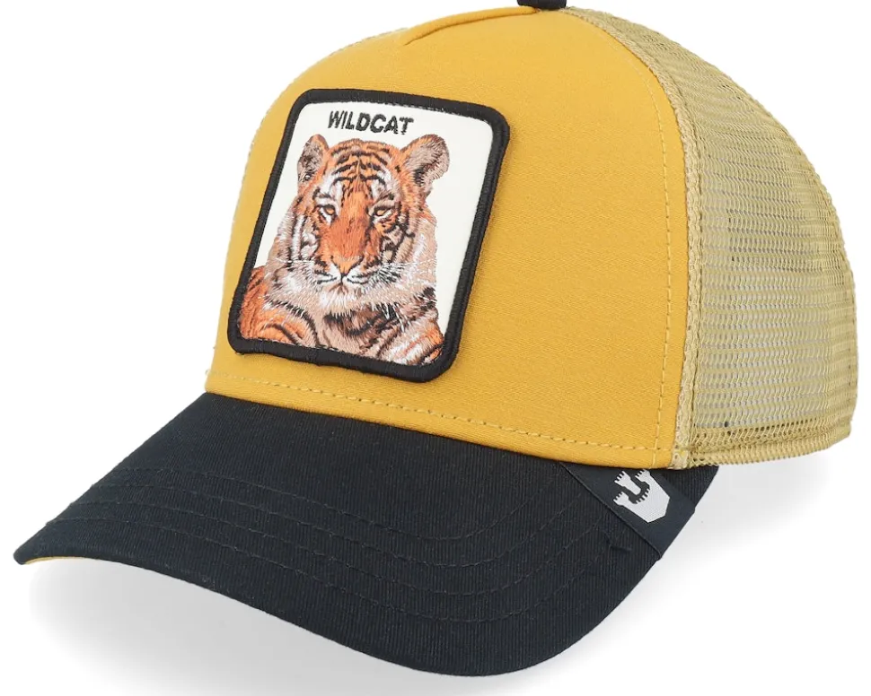 The Wildcat Tiger Big Cats Mustard A-Frame Trucker - Goorin Bros.