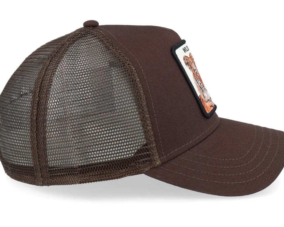 The Wildcat Tiger Seasonal Core Brown A-Frame Trucker - Goorin Bros.