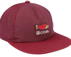 The Zephyr Low Profile Dark Red Trucker - Coal