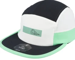 Thin Wide Box Logo Cloudfit White/Black/Teal 5-Panel - Kumo