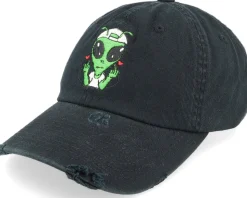 Thug Alien Fu Black Destroyed Dad Cap - Abducted