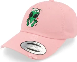 Thug Alien Fu Black Destroyed Dad Cap - Abducted