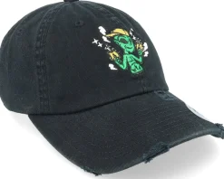 Thug Alien With Guns Black Destroyed Dad Cap - Abducted