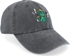 Thug Alien With Guns Washed Black Dad Cap - Abducted