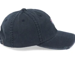 Tic Tac Toe Color Ripped Black Dad Cap - Abducted