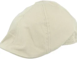 Tiel Organic Cotton Beige Flat Cap - MJM Hats