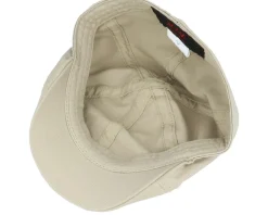 Tiel Organic Cotton Beige Flat Cap - MJM Hats