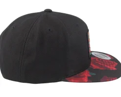 Tiger & Roses Black/Red Snapback - Iconic