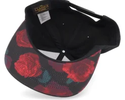 Tiger & Roses Black/Red Snapback - Iconic