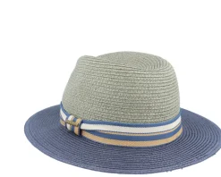 Tiller Toyo Green/Blue Straw Hat - Stetson