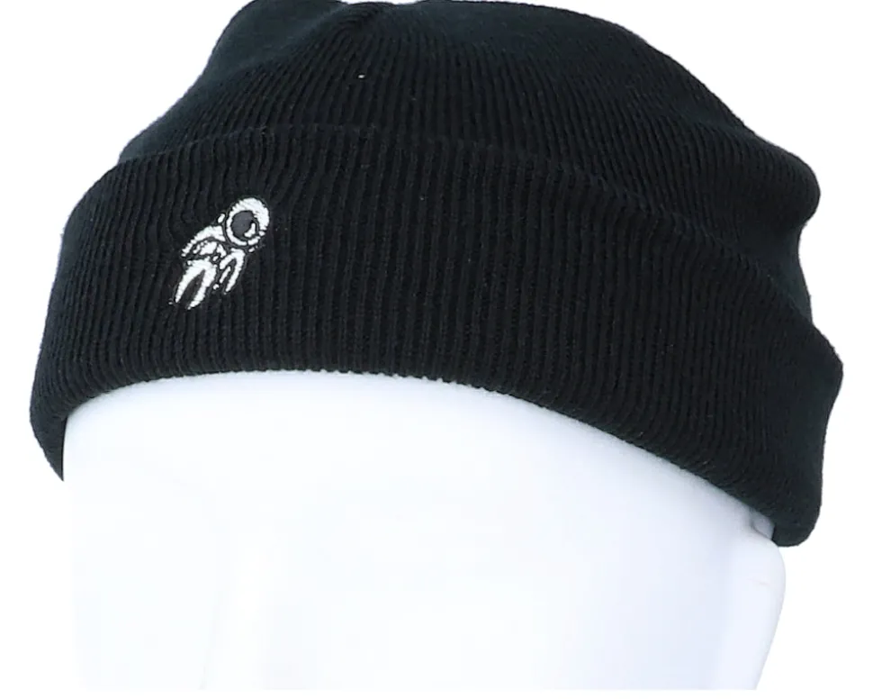 Tiny Astronaut Black Short Beanie - Iconic