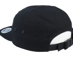 Tiny Blue Rose Black 5-Panel - Iconic