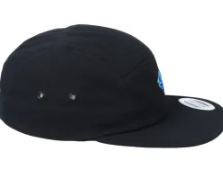 Tiny Blue Rose Black 5-Panel - Iconic