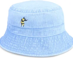 Tiny Bumble Bee Violin Light Blue Denim Bucket - Abducted