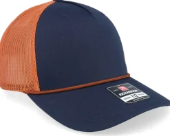 Tiny Deer Antlers Navy/Orange/Dark Orange Rope Trucker - Hunter