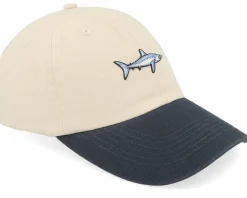 Tiny Mako Shark Stone Washed Stone/Navy Dad Cap - Skillfish
