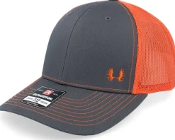 Tiny Moose Antlers Charcoal/Neon Orange Trucker - Hunter