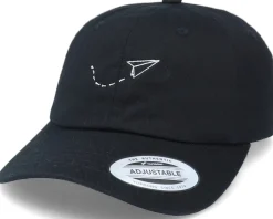 Tiny Paper Plane Black Dad Cap - Abducted