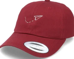 Tiny Paper Plane Maroon Dad Cap - Abducted