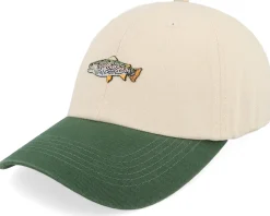 Tiny Perch Stone Washed Stone/Dark Green Dad Cap - Skillfish