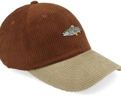 Tiny Rainbow Trout Corduroy Brown/Khaki Dad Cap - Skillfish