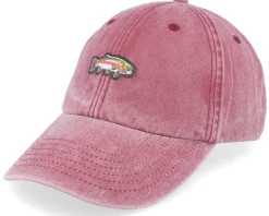 Tiny Rainbow Trout Fish Vintage Washed Red Dad Cap - Skillfish