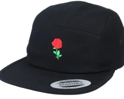 Tiny Red Rose Black 5-Panel - Iconic