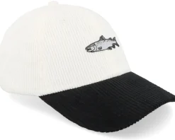 Tiny Salmon Corduroy Off White/Black Dad Cap - Skillfish