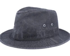Tller Delave Organic Cotton Black Fedora - Stetson