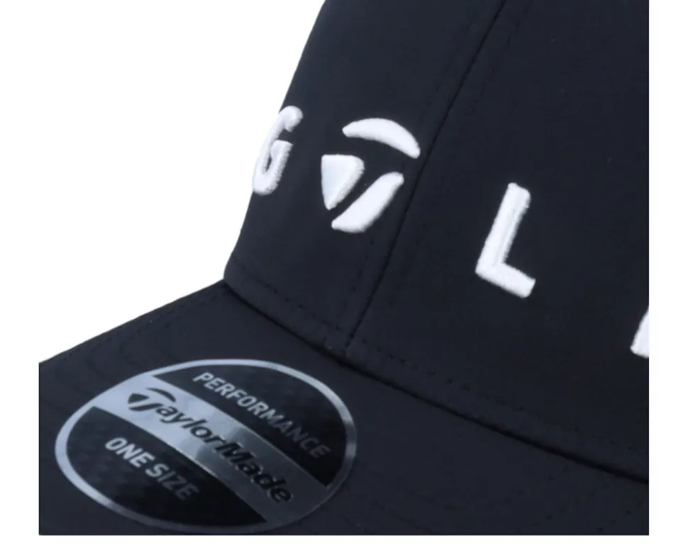 Tm22 Lifestyle Golf Logo Black Adjustable - Taylor Made