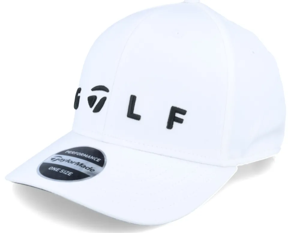 Tm22 Lifestyle Golf Logo white Adjustable - Taylor Made