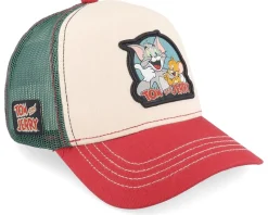 Tom & Jerry Beige/Green/Red Trucker - Capslab