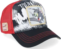 Tom & Jerry Black/Red Trucker - Capslab