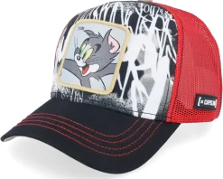 Tom & Jerry Black/Red Trucker - Capslab