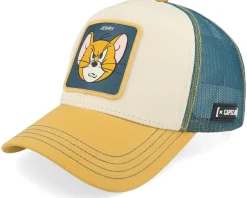 Tom & Jerry Jerry Beige/Yellow A-Frame Trucker - Capslab
