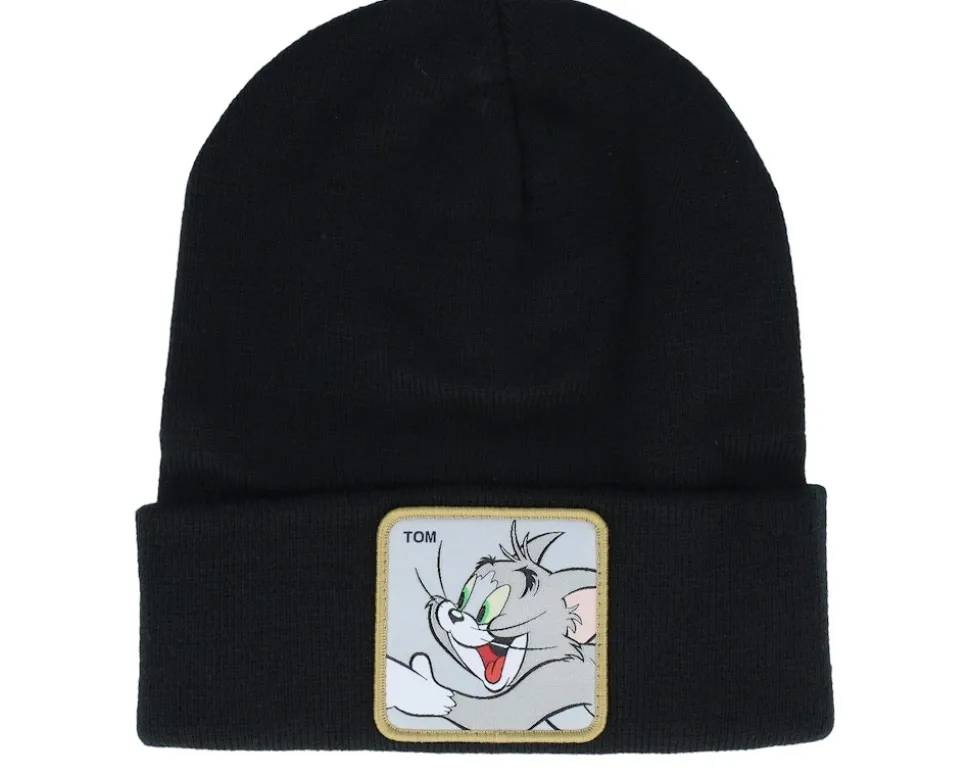 Tom & Jerry Tom Beanie Black Cuff - Capslab