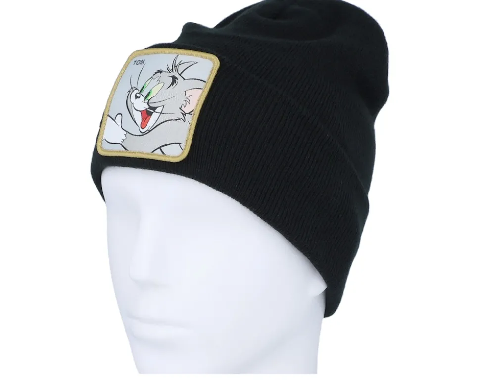 Tom & Jerry Tom Beanie Black Cuff - Capslab