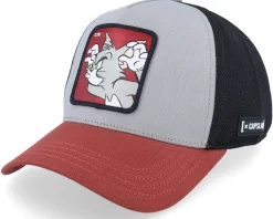 Tom & Jerry Tom Black/Grey/Burgundy A-Frame Trucker - Capslab