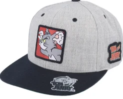 Tom Angry Heather Grey/Black Snapback - Tom & Jerry