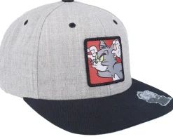Tom Angry Heather Grey/Black Snapback - Tom & Jerry
