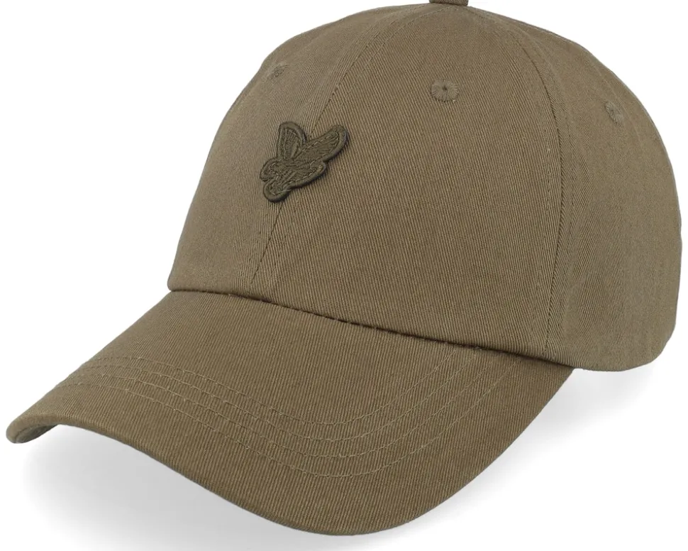 Tonal Eagle Baseball Cap Olive Dad Cap - Lyle & Scott