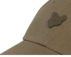 Tonal Eagle Baseball Cap Olive Dad Cap - Lyle & Scott